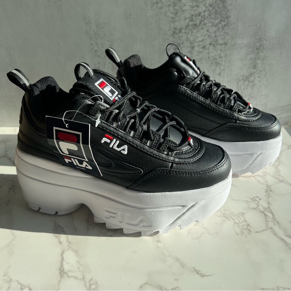 Women’s Fila Disruptor Platform Wedge 🖤 - Picture 3 of 13